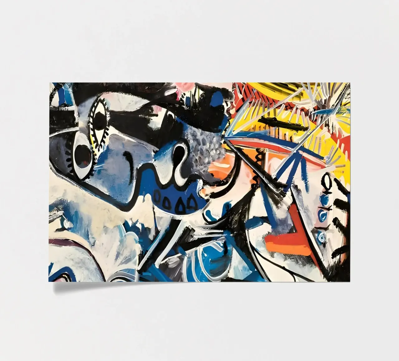 Abstract Expressionist Dynamic Forms Colorful Chaos sticker sheet by homdeco