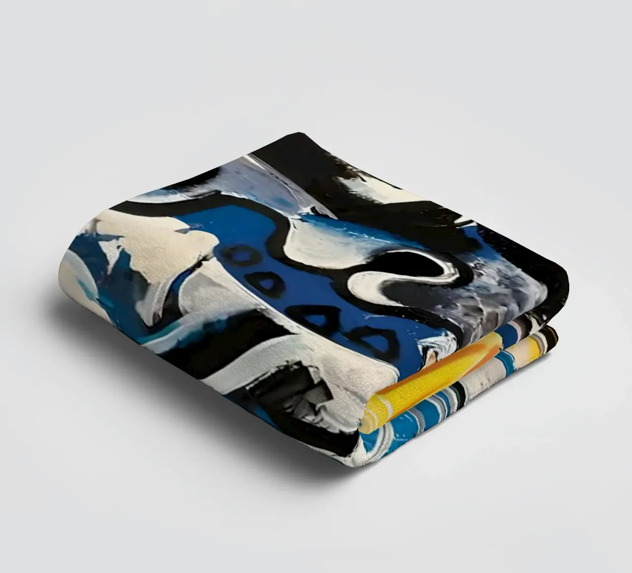Abstract Expressionist Dynamic Forms Colorful Chaos towel by homdeco