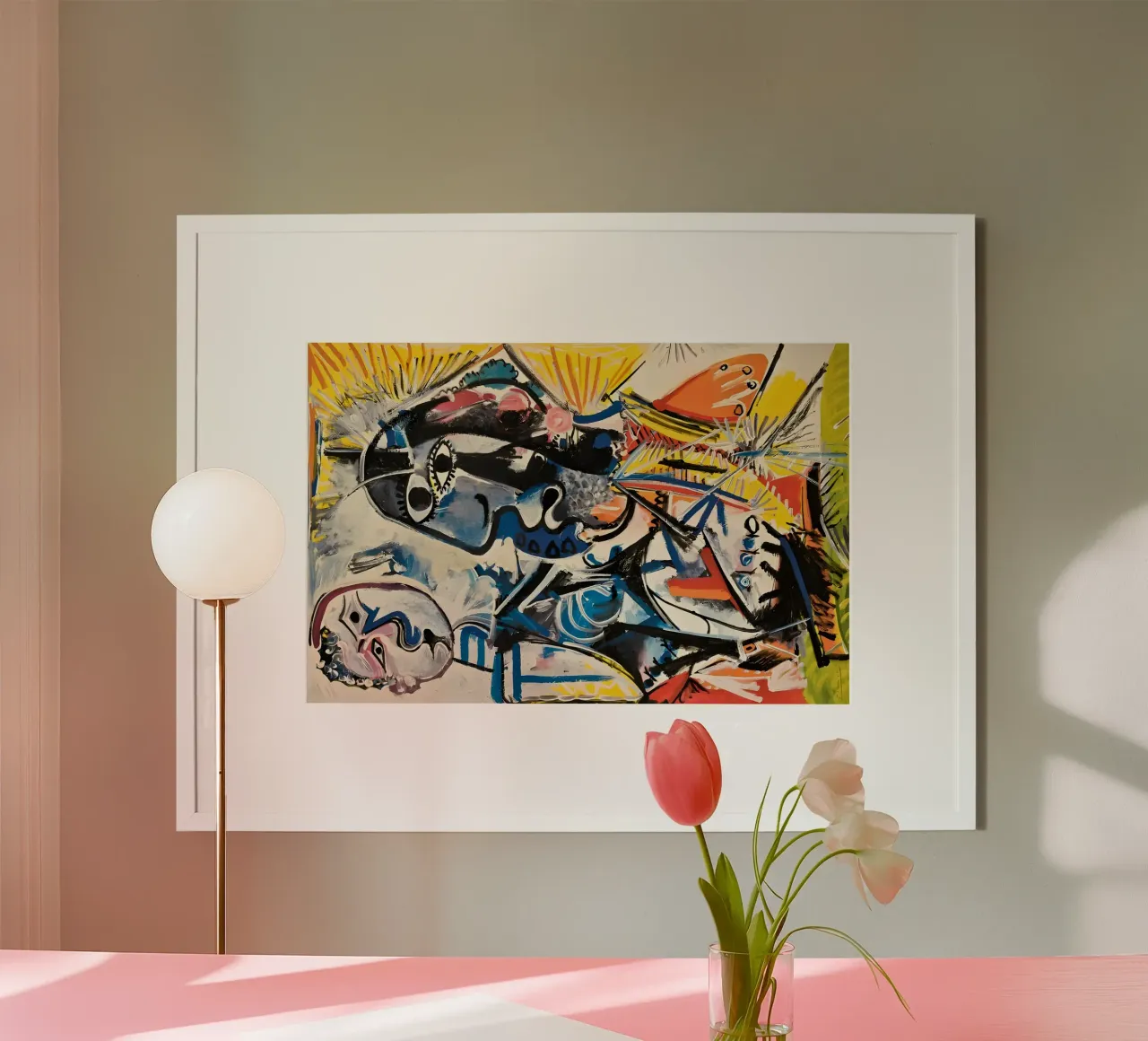 Abstract Expressionist Dynamic Forms Colorful Chaos poster by homdeco