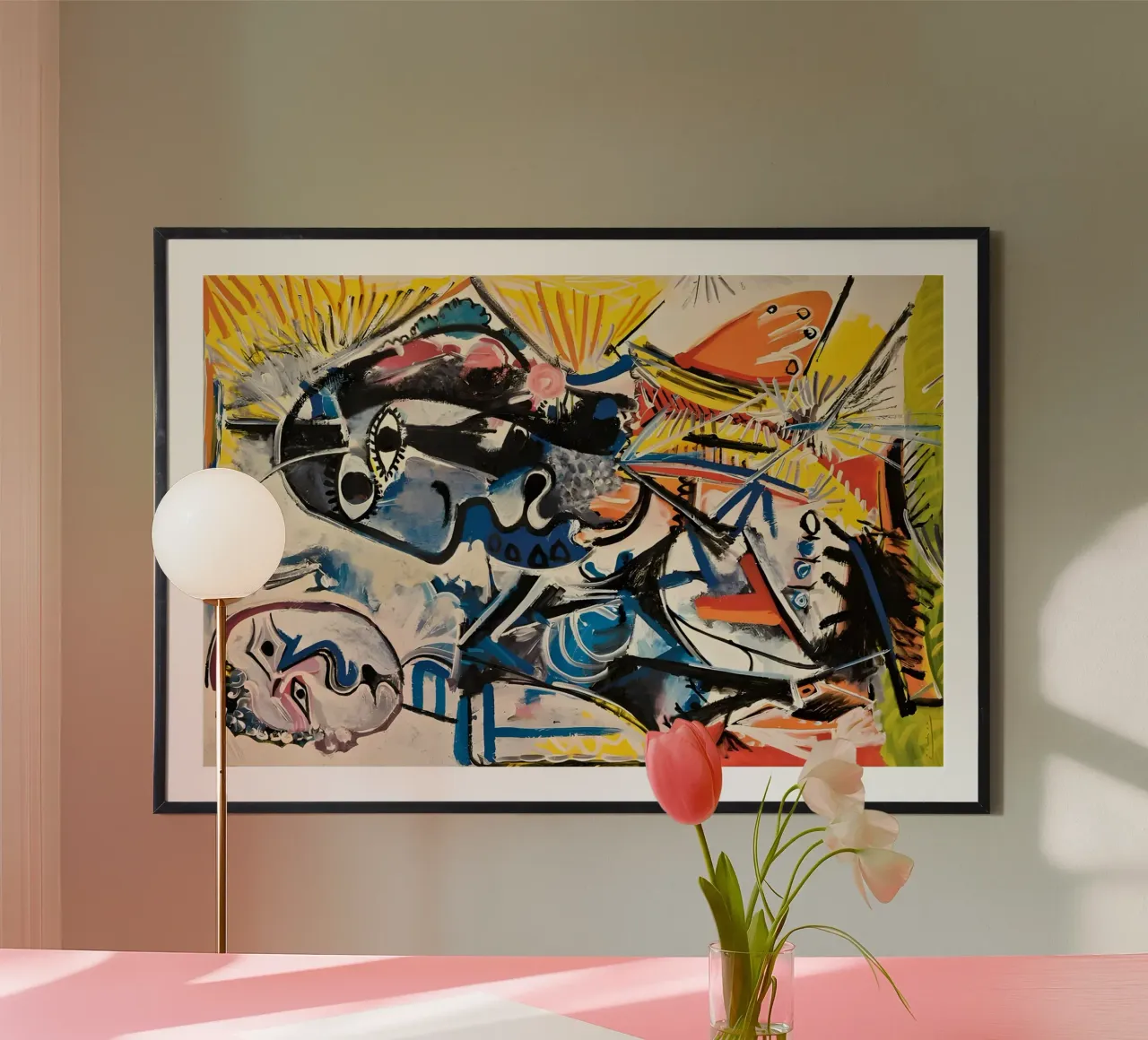 Abstract Expressionist Dynamic Forms Colorful Chaos poster by homdeco