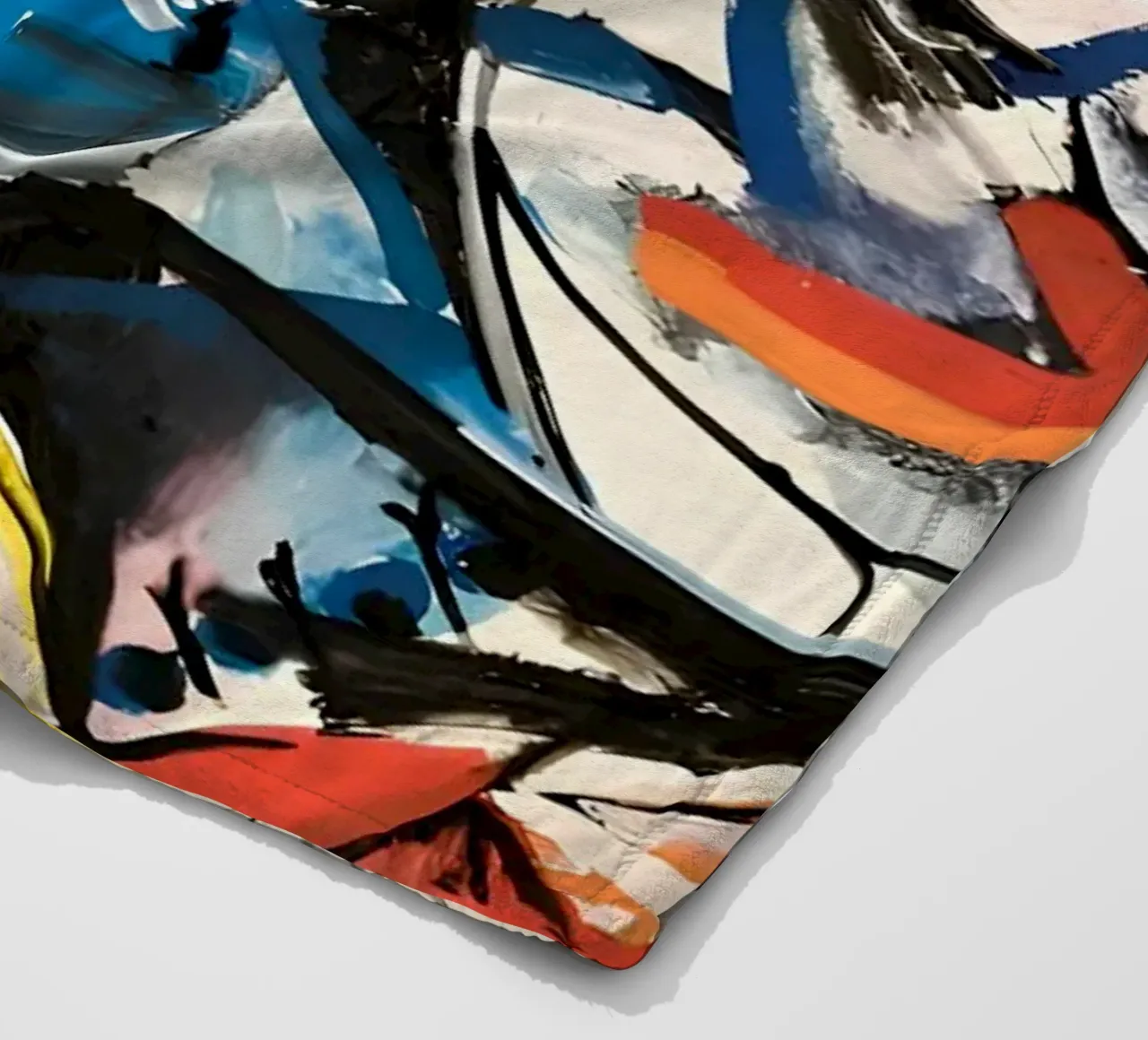 Abstract Expressionist Dynamic Forms Colorful Chaos fleece blanket by homdeco