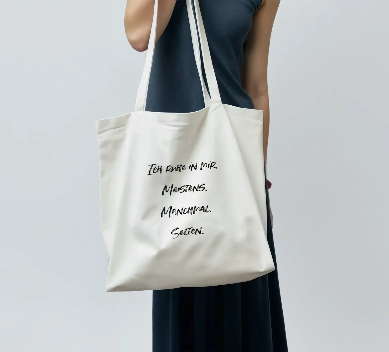 Ich ruhe in mir | minimalistic design | typography borsa in juta da just typo
