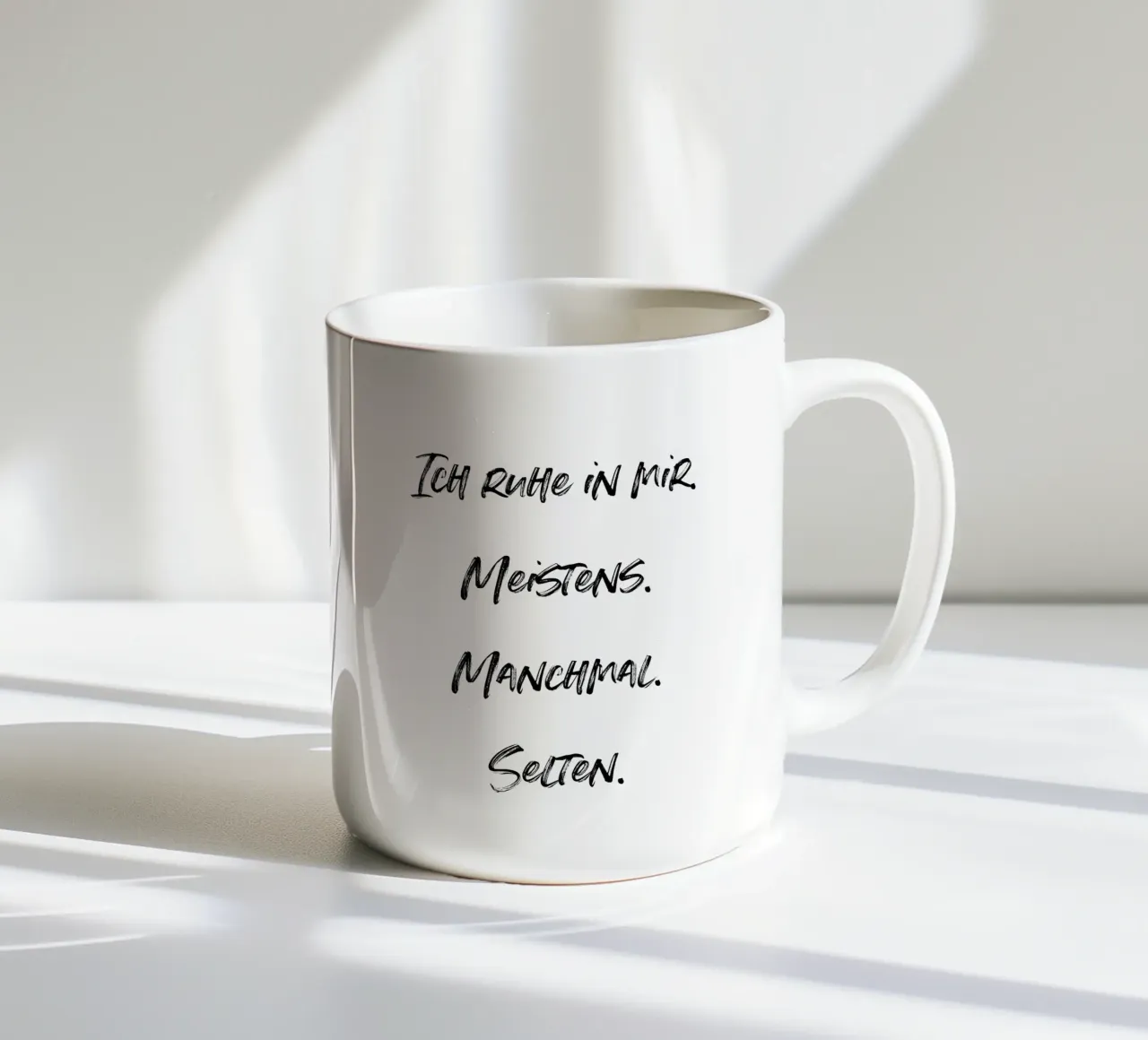 Ich ruhe in mir | minimalistic design | typography tazza in ceramica da just typo