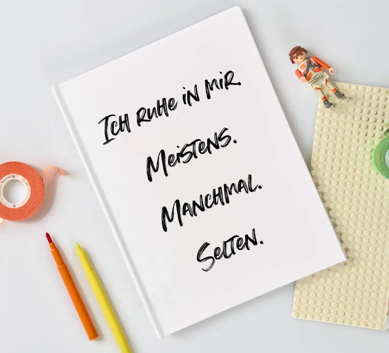 Ich ruhe in mir | minimalistic design | typography notebook by just typo