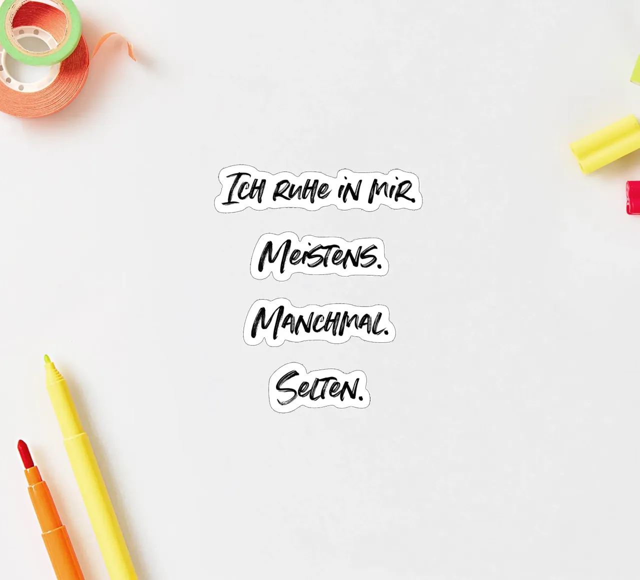 Ich ruhe in mir | minimalistic design | typography adesivo da just typo