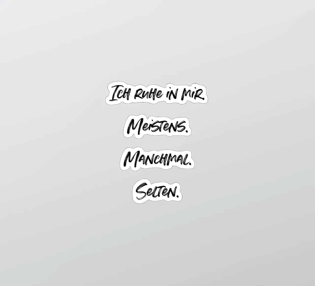 Ich ruhe in mir | minimalistic design | typography adesivo da just typo