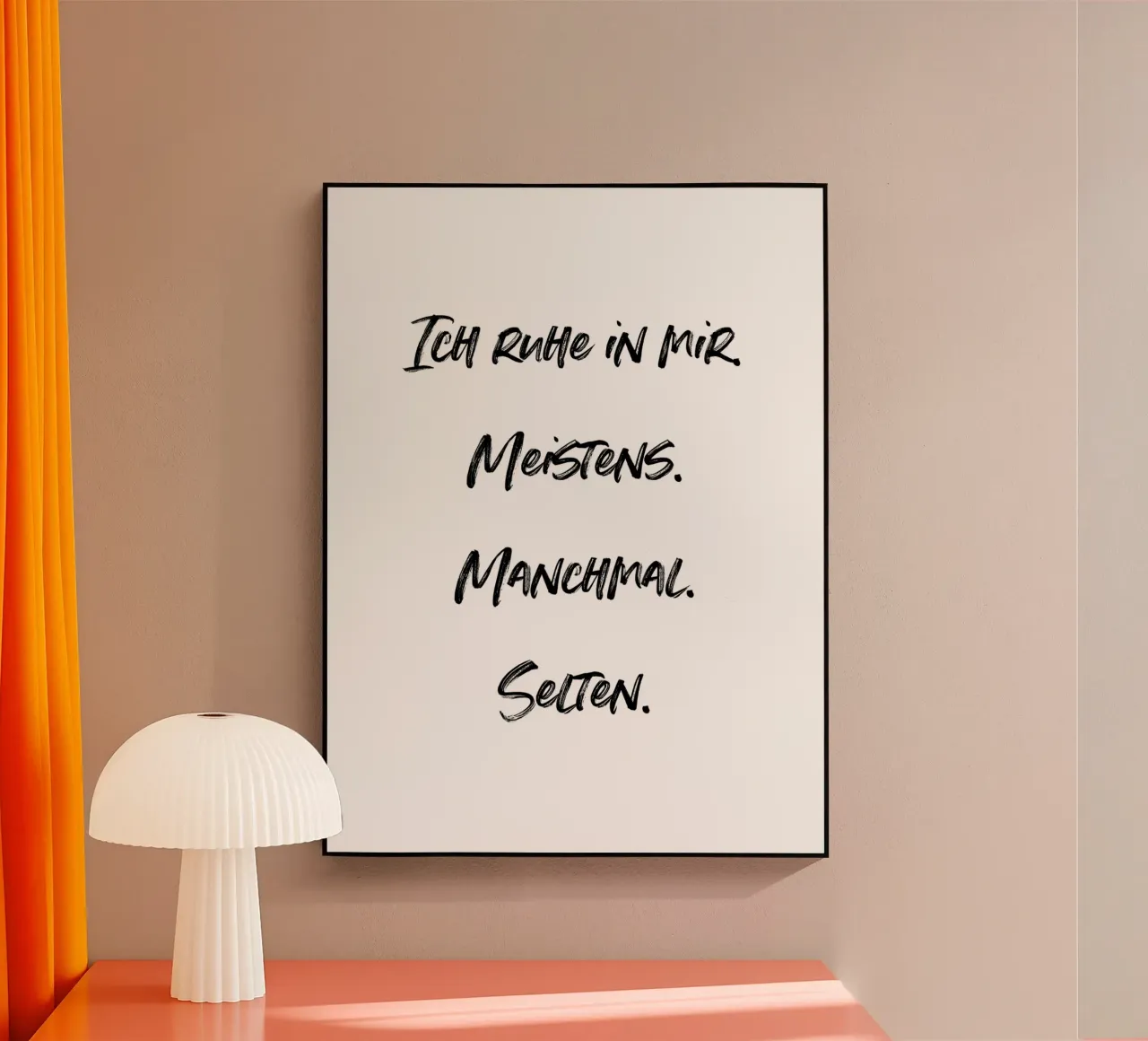 Ich ruhe in mir | minimalistic design | typography plexiglass da just typo