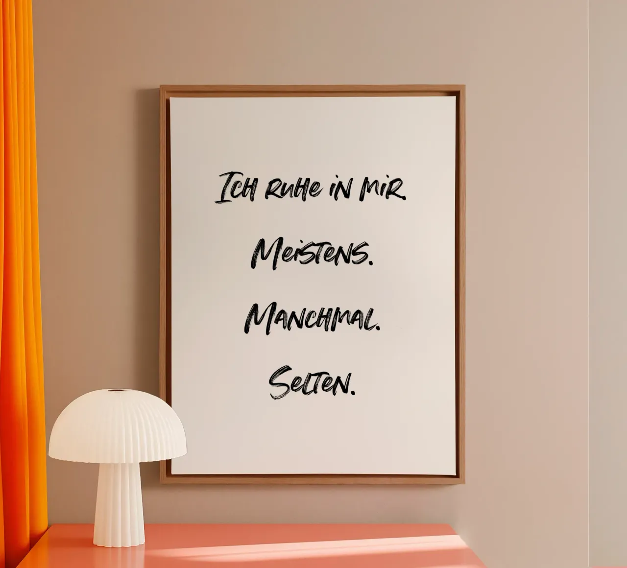 Ich ruhe in mir | minimalistic design | typography tela da just typo