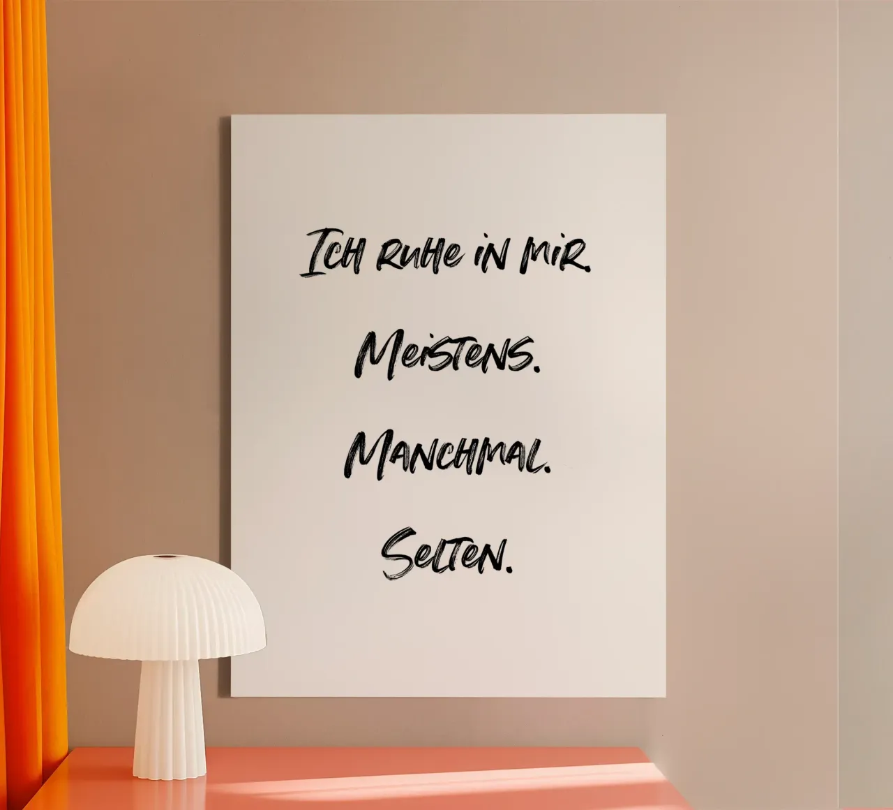 Ich ruhe in mir | minimalistic design | typography tela da just typo