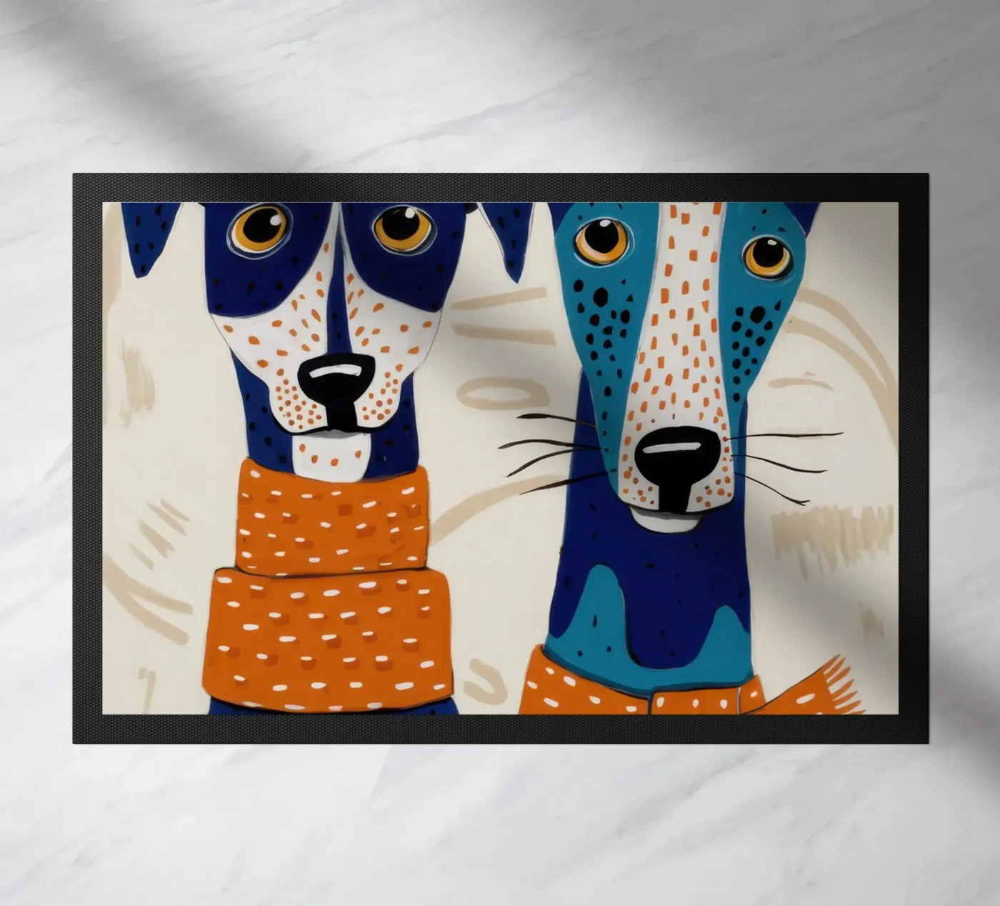 Dapper Canine Duo deurmat van Veil Maya