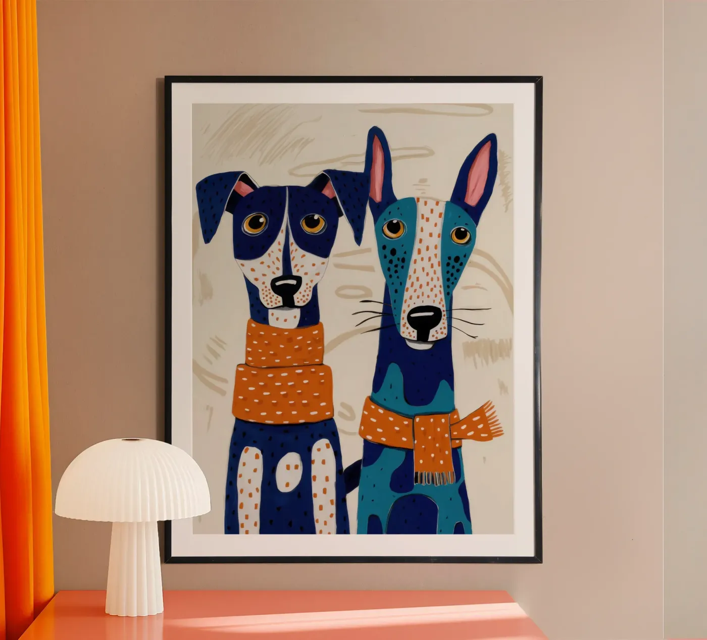 Dapper Hondenduo poster van Veil Maya