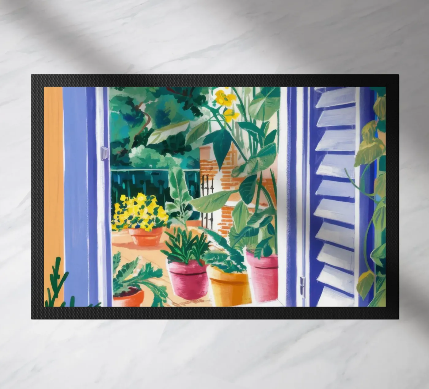 Zonovergoten venstertuin deurmat van Veil Maya