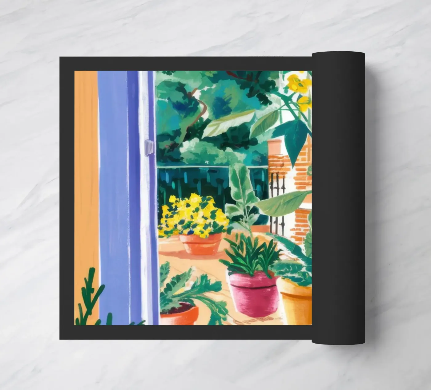 Zonovergoten venstertuin deurmat van Veil Maya