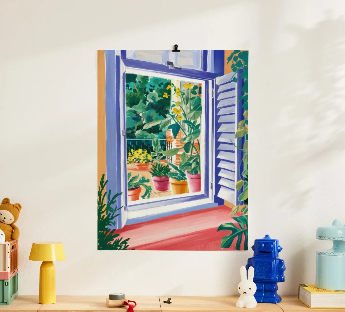 Zonovergoten venstertuin poster van Veil Maya