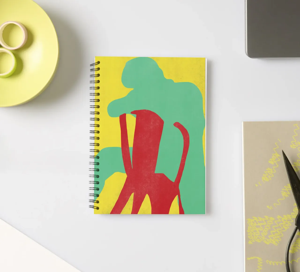 Minimal figure 12 spiral notebook by Little Dean