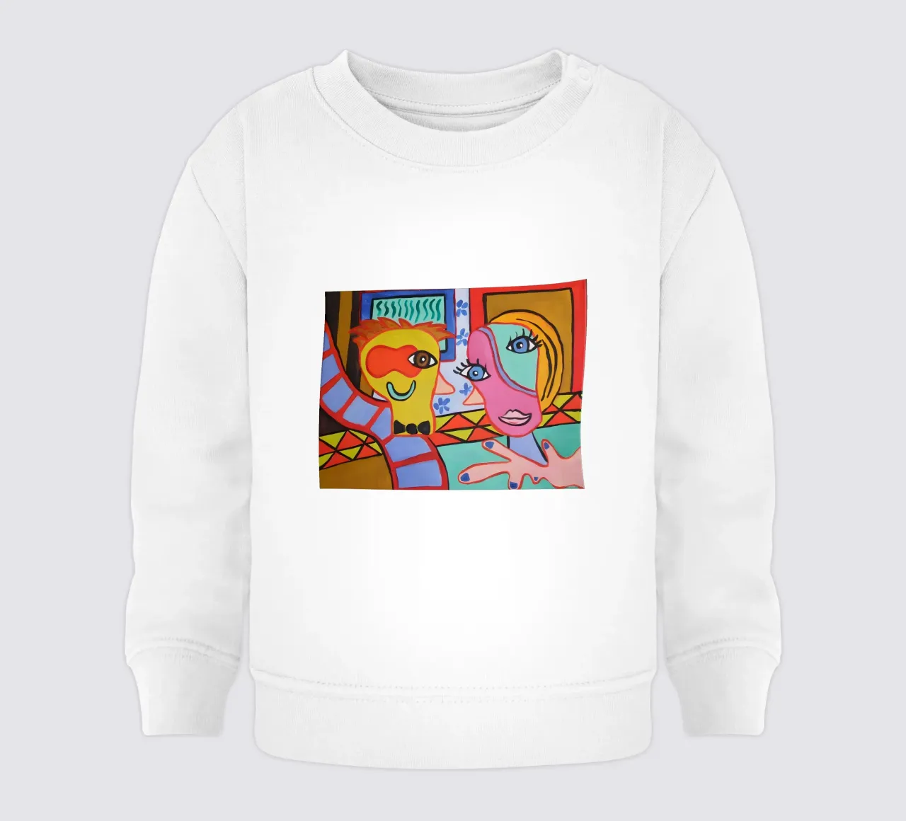 Pop Art Volti astratti Ritratto colorato e vibrante felpa neonato da homdeco