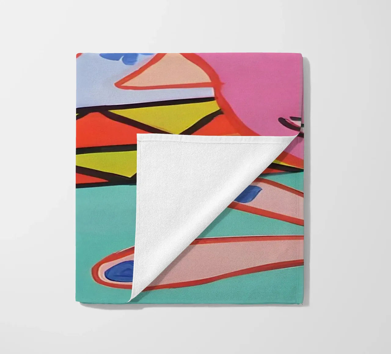 Pop Art Volti astratti Ritratto colorato e vibrante telo mare da homdeco