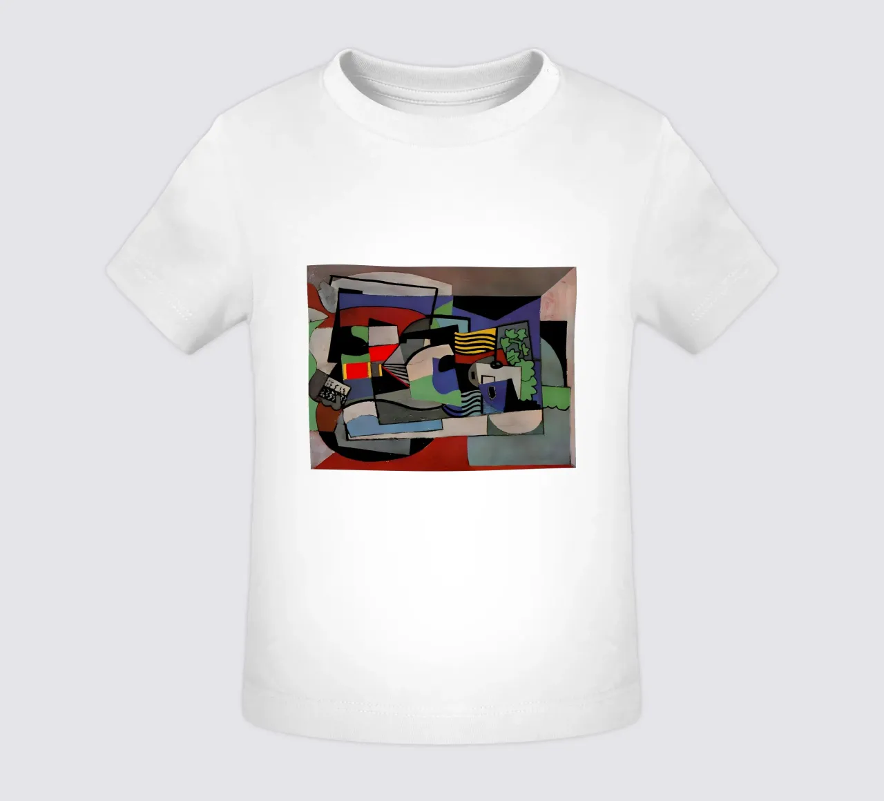 Composizione astratta cubista Forme geometriche vibranti maglietta neonato da homdeco