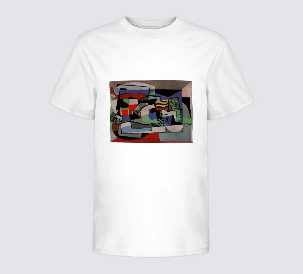 Cubist Abstract Composition Vibrant Geometric Forms kids t-shirt by homdeco