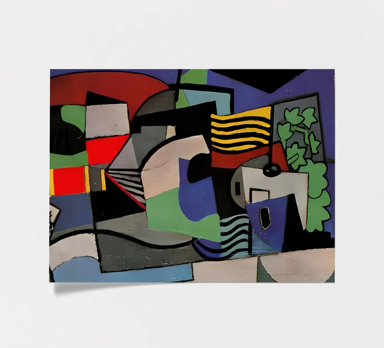 Cubist Abstract Composition Vibrant Geometric Forms sticker sheet by homdeco