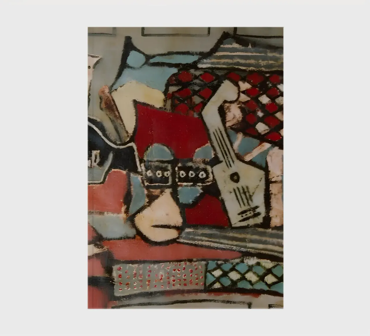 Nature morte cubiste Instruments de musique Art abstrait carnet de notes de homdeco