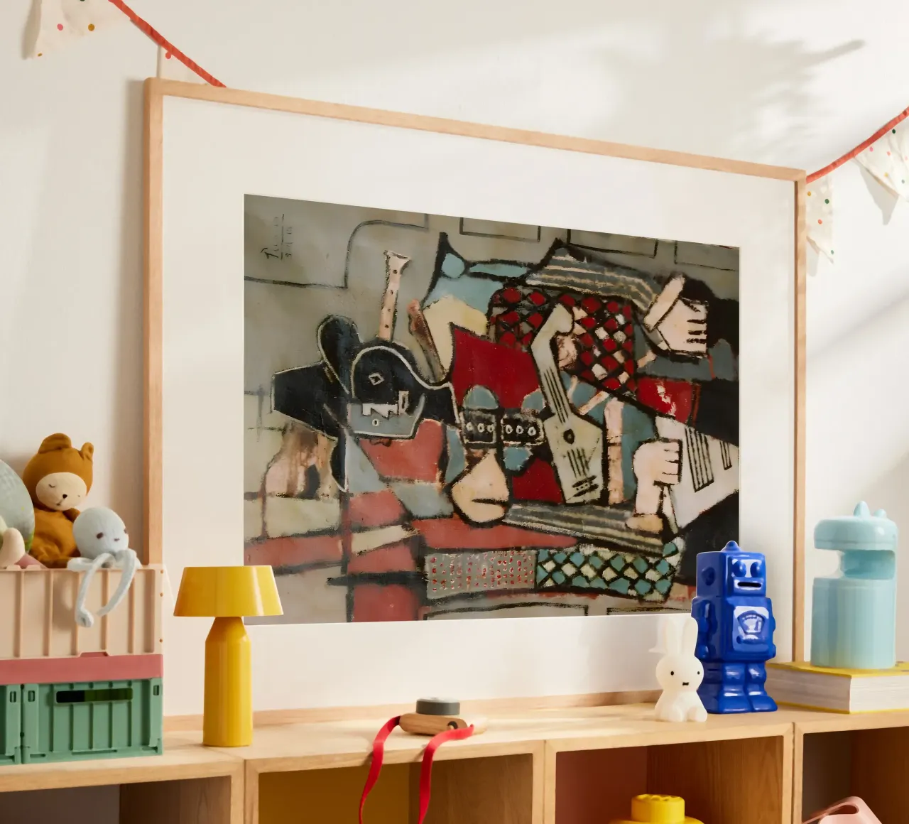 Nature morte cubiste Instruments de musique Art abstrait poster de homdeco