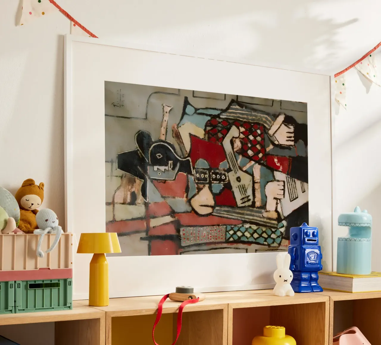 Nature morte cubiste Instruments de musique Art abstrait poster de homdeco