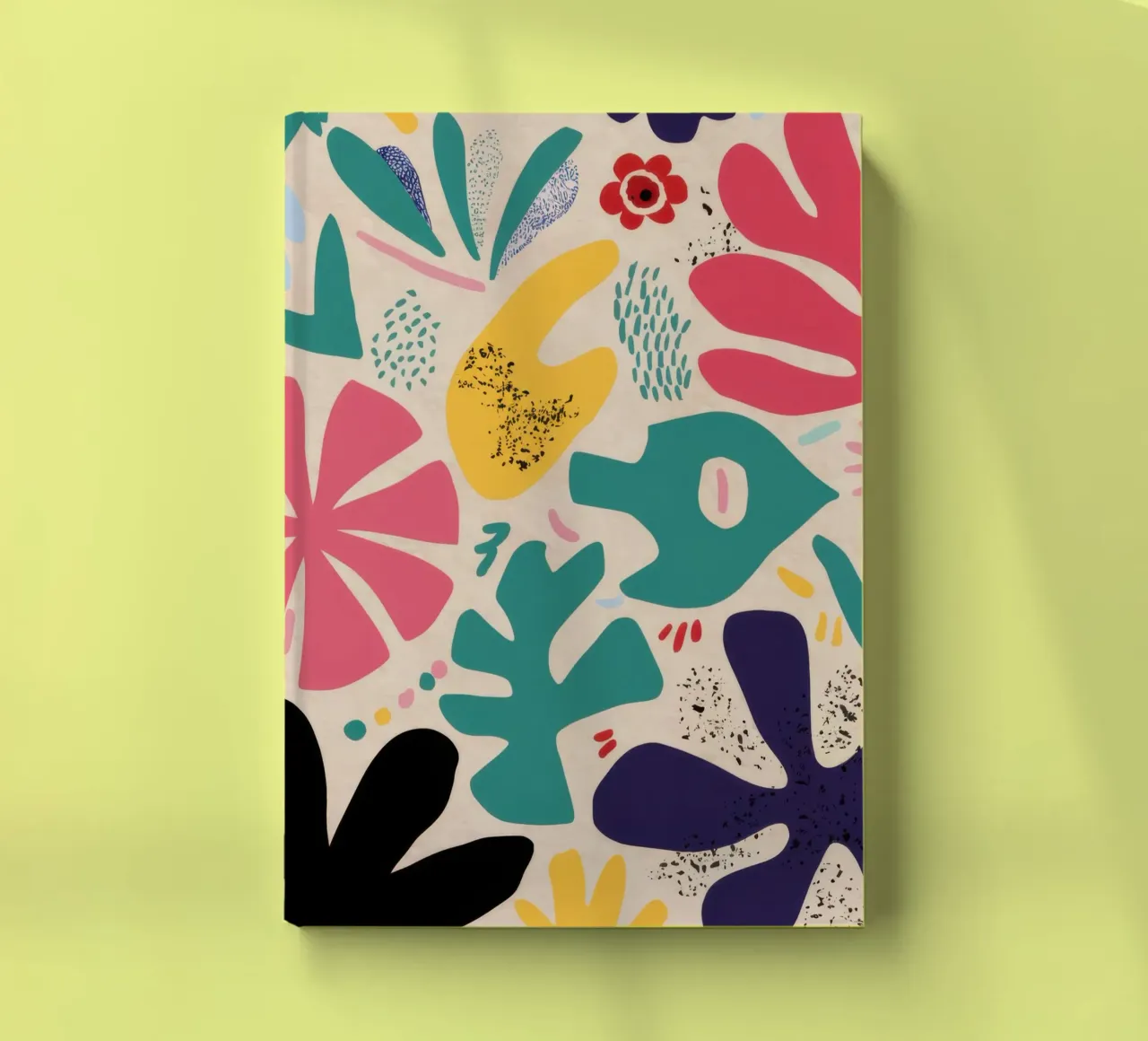 Abstract Floral Symphony notebook by Veil Maya