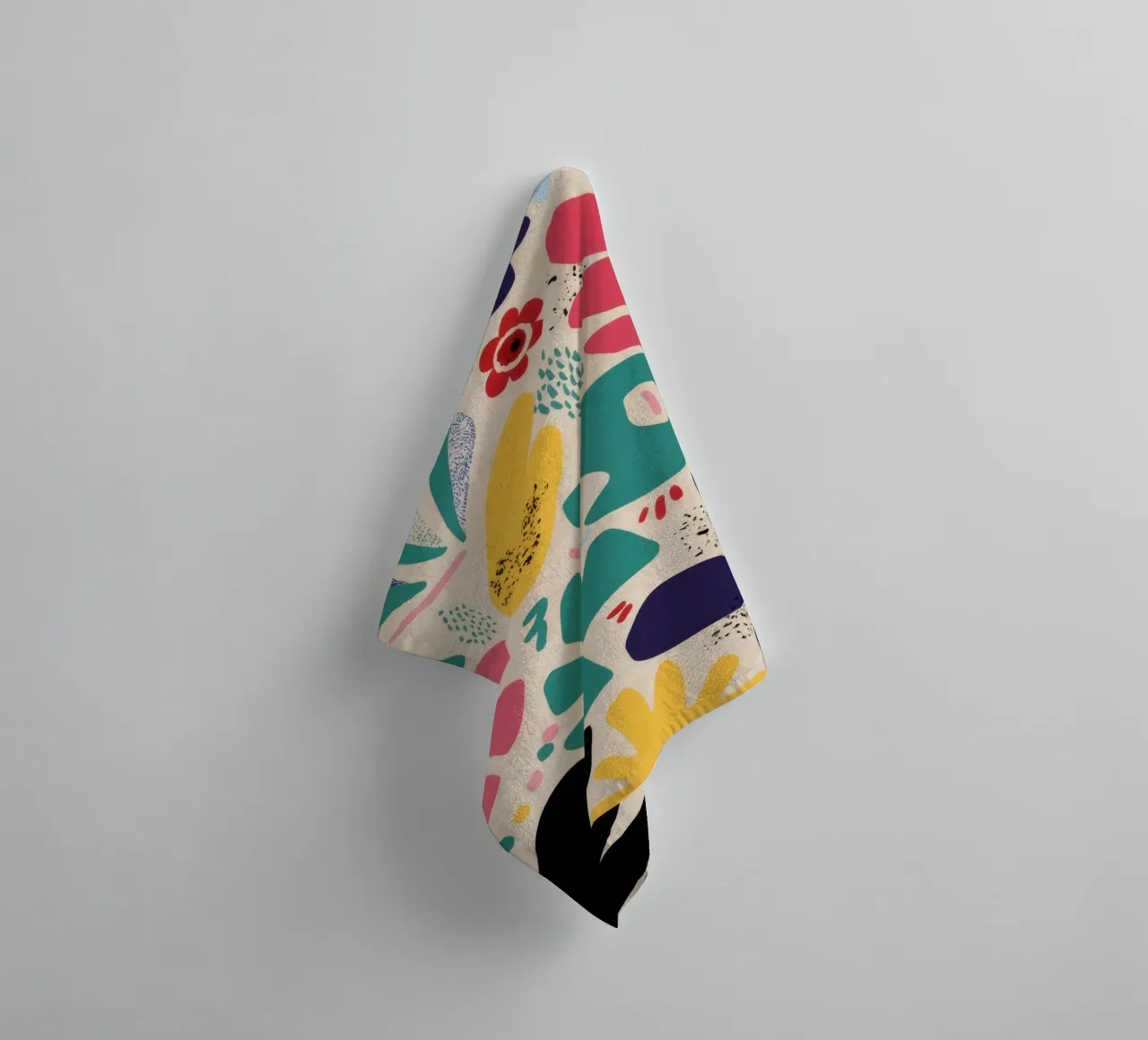 Abstracte Bloemen Symfonie badhanddoek van Veil Maya