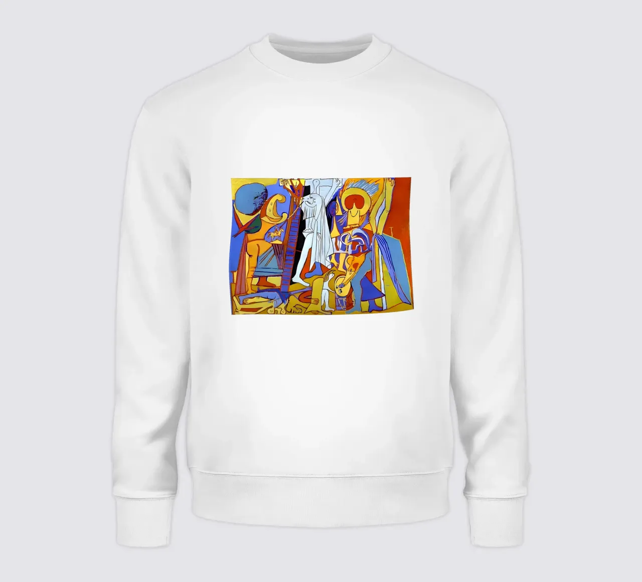 Abstract Cubist Composition Dynamic Human Forms sweatshirt by homdeco