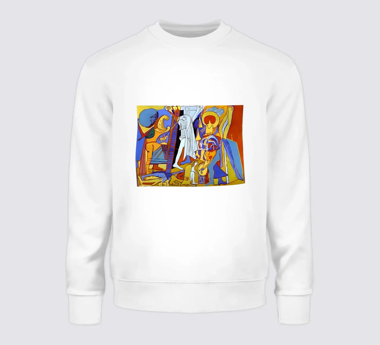 Abstract Cubist Composition Dynamic Human Forms sweatshirt by homdeco