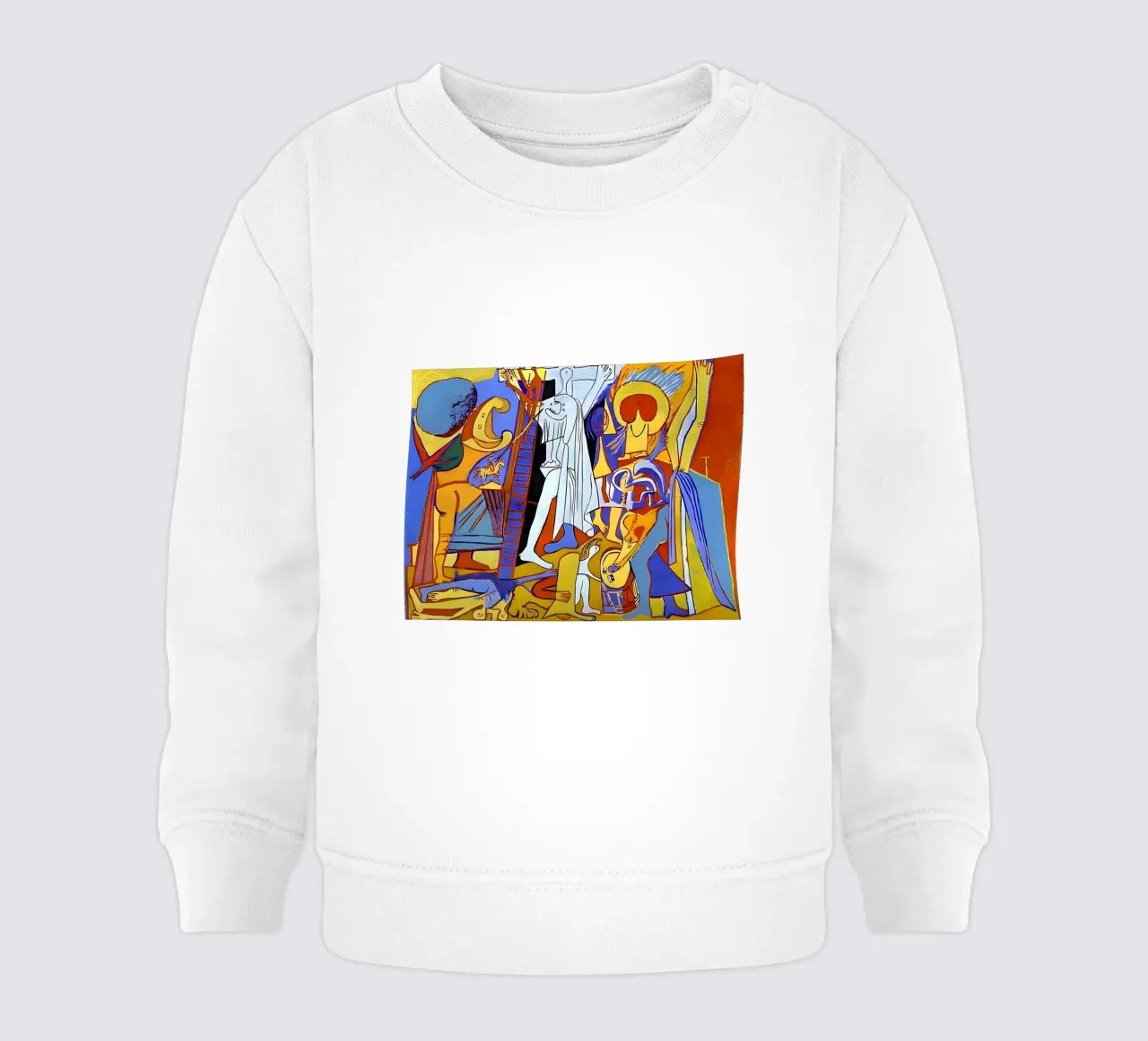 Composición cubista abstracta Formas humanas dinámicas sudadera de bebé de homdeco