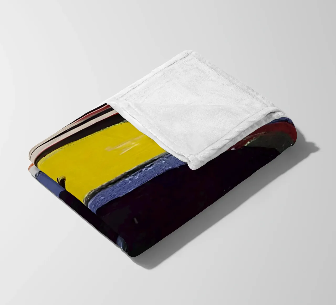 Picasso Abstract Fish Cubist Vibrant Colors fleece blanket by homdeco