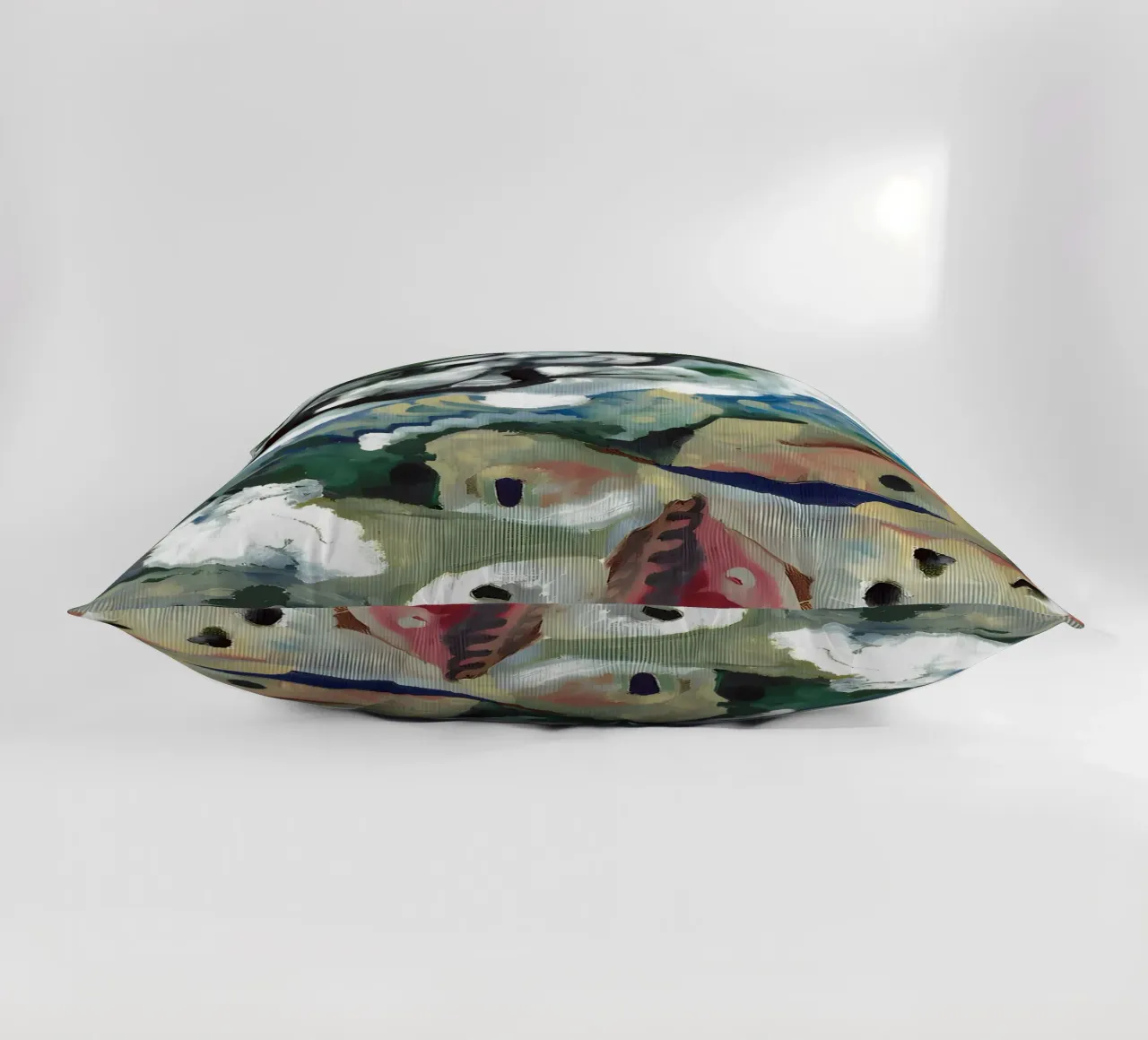 Abstract Village Landscape Moody Expressionist Tree decorative cushion by homdeco