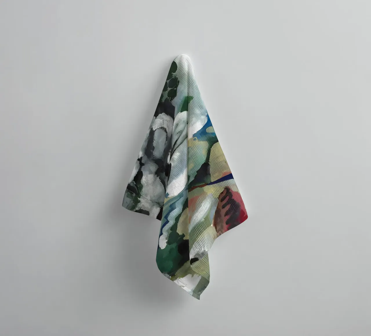Abstract Village Landscape Moody Expressionist Tree towel by homdeco