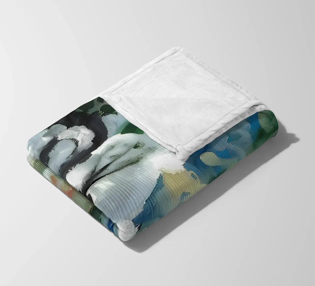 Abstract Village Landscape Moody Expressionist Tree fleece blanket by homdeco