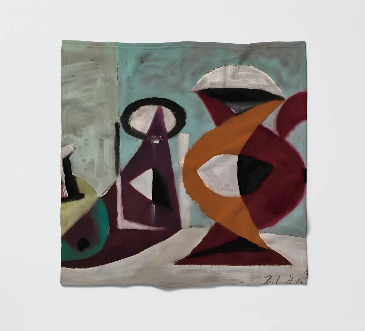 Picasso Natura morta Brocca di chitarra astratta 1937 coperta in pile da homdeco
