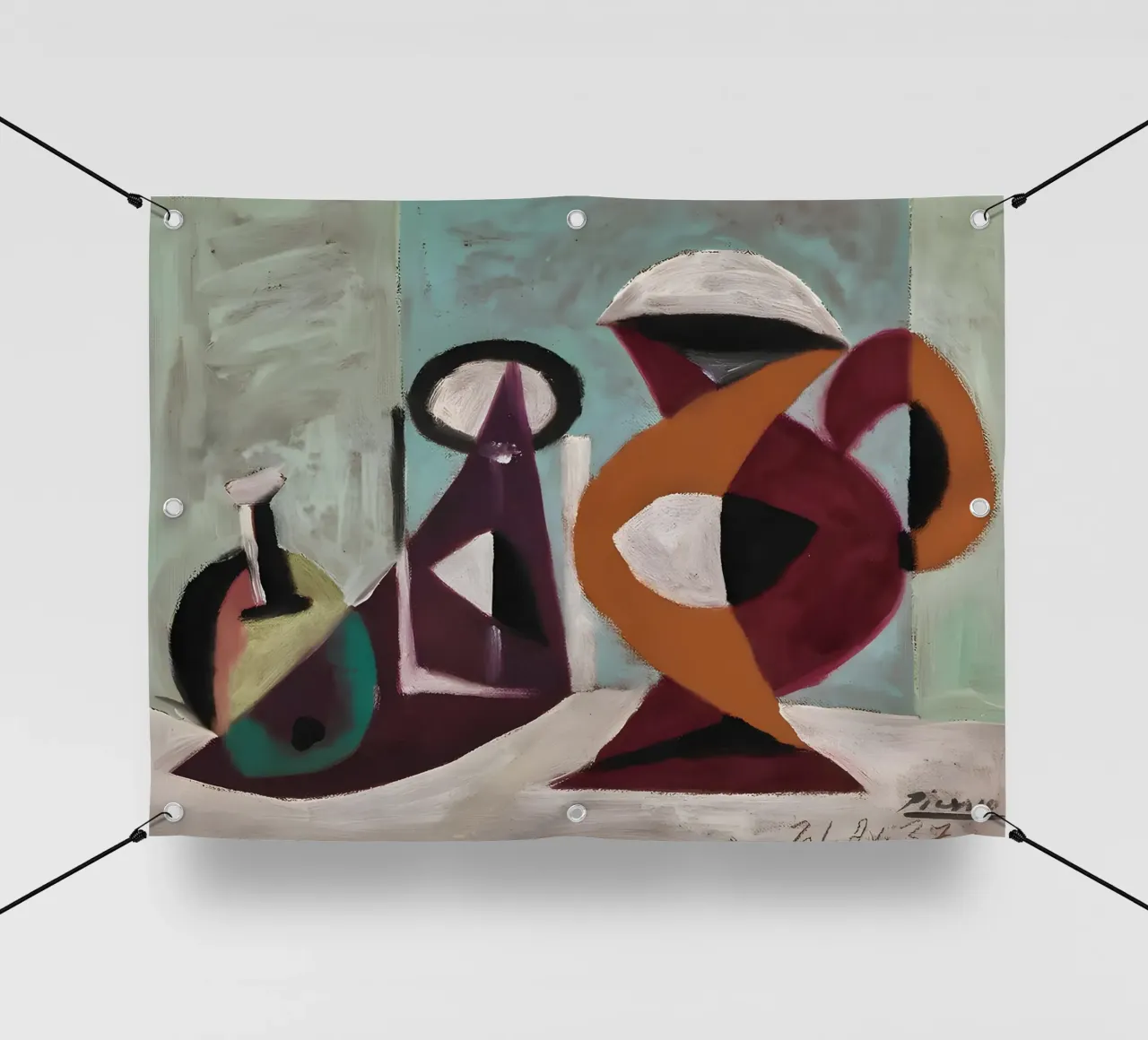 Picasso Natura morta Brocca di chitarra astratta 1937 telo in pvc da homdeco