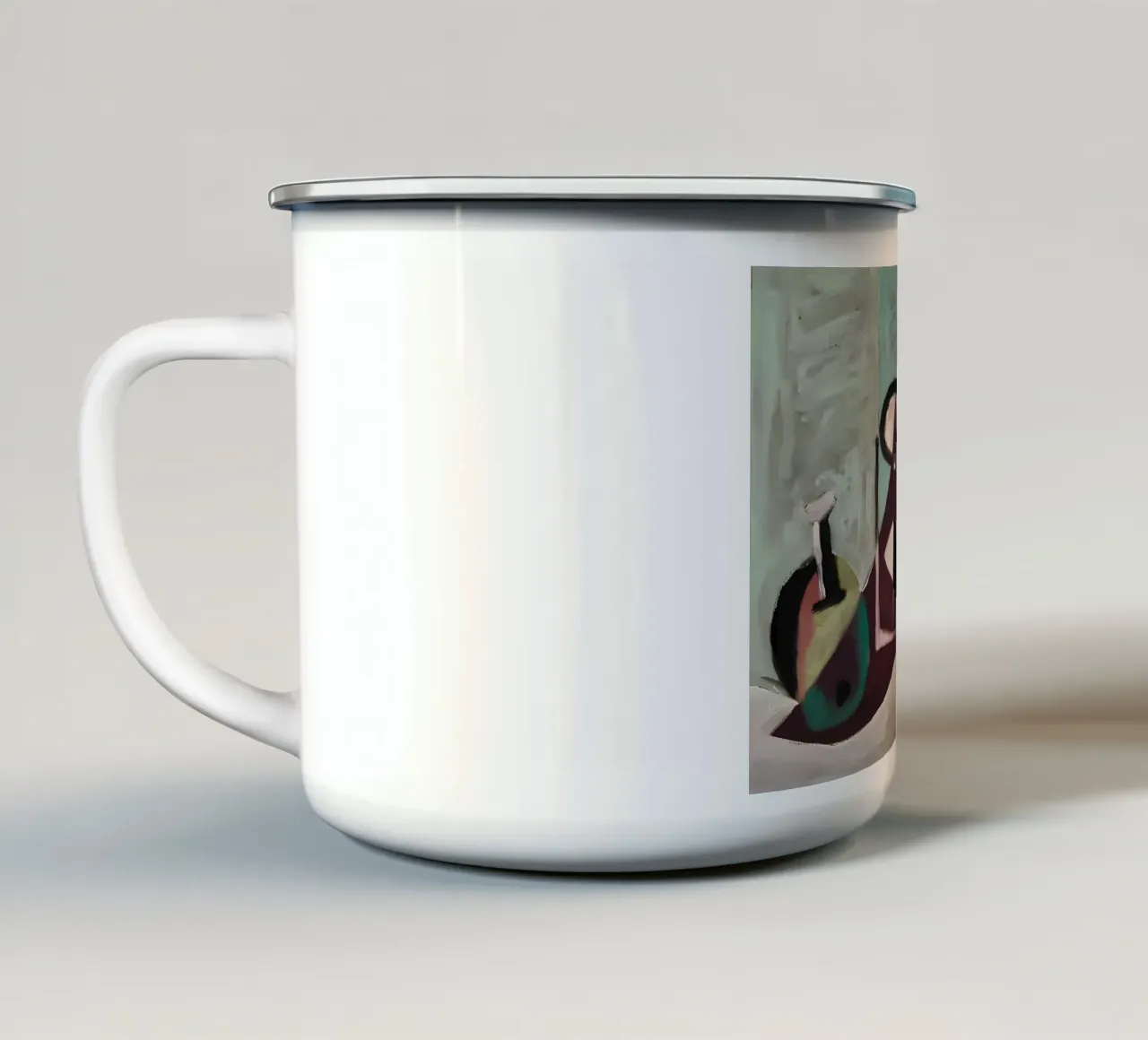 Picasso Natura morta Brocca di chitarra astratta 1937 tazza in smalto da homdeco