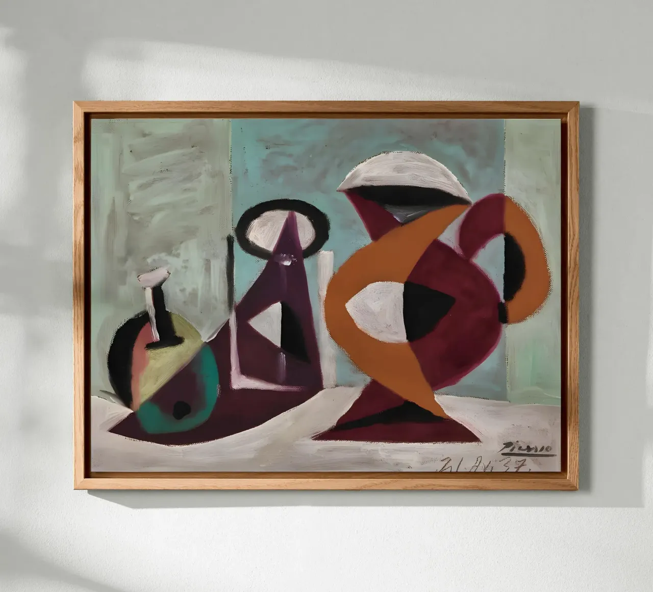 Picasso Natura morta Brocca di chitarra astratta 1937 pannello forex da homdeco
