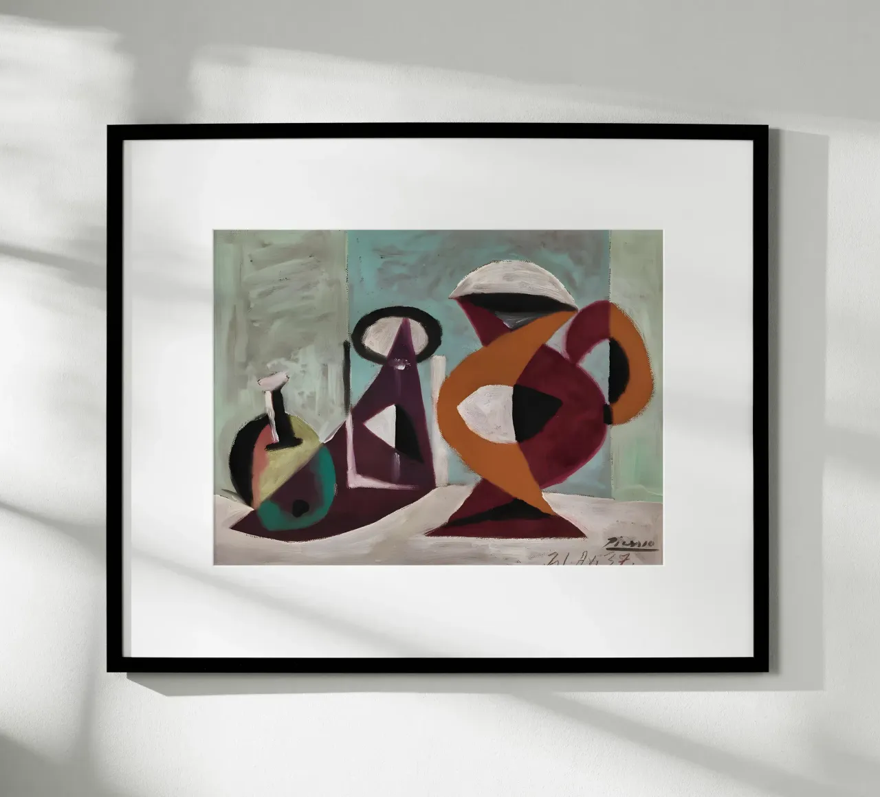 Picasso Natura morta Brocca di chitarra astratta 1937 carta hahnemühle da homdeco