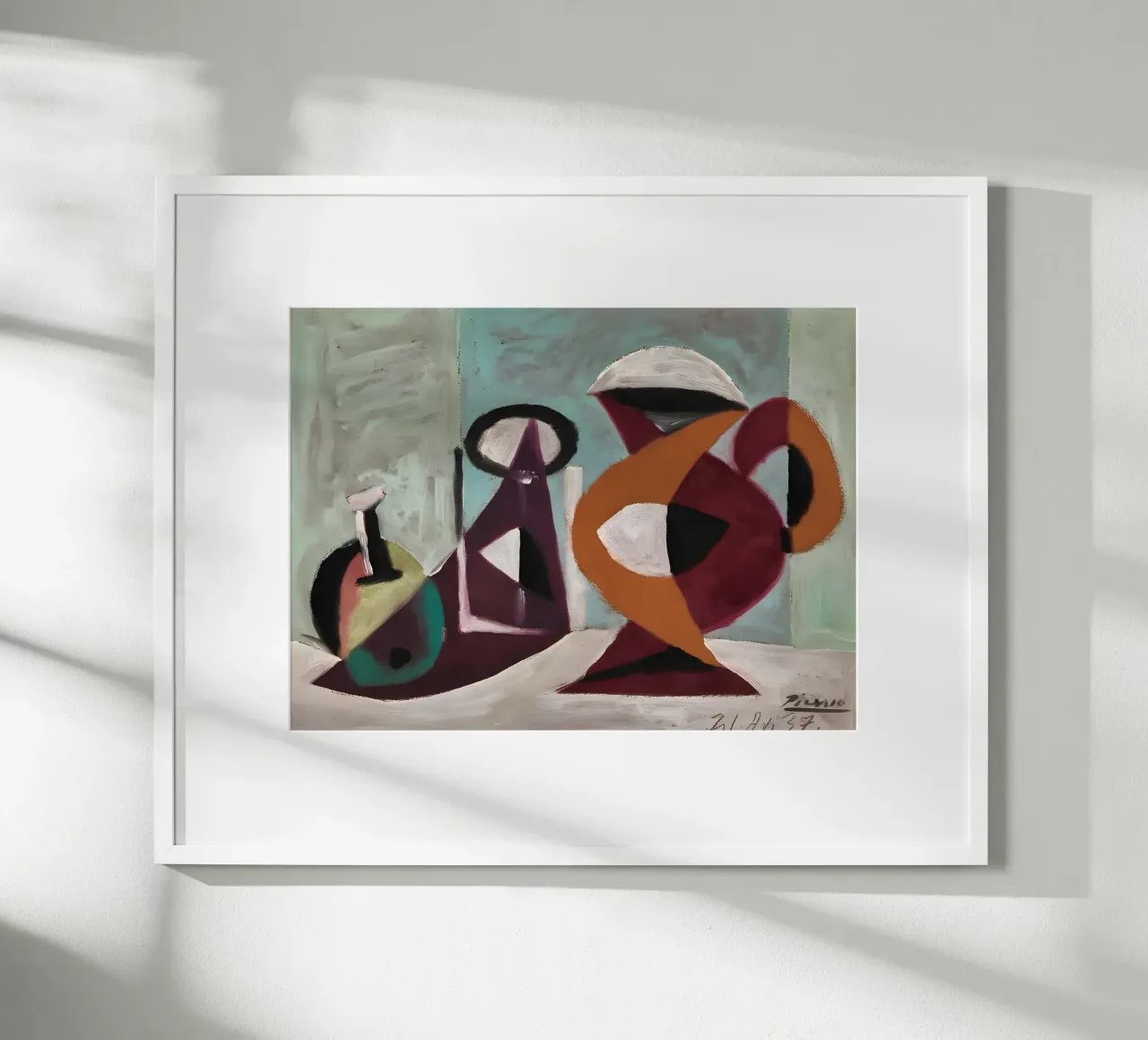 Picasso Natura morta Brocca di chitarra astratta 1937 carta hahnemühle da homdeco