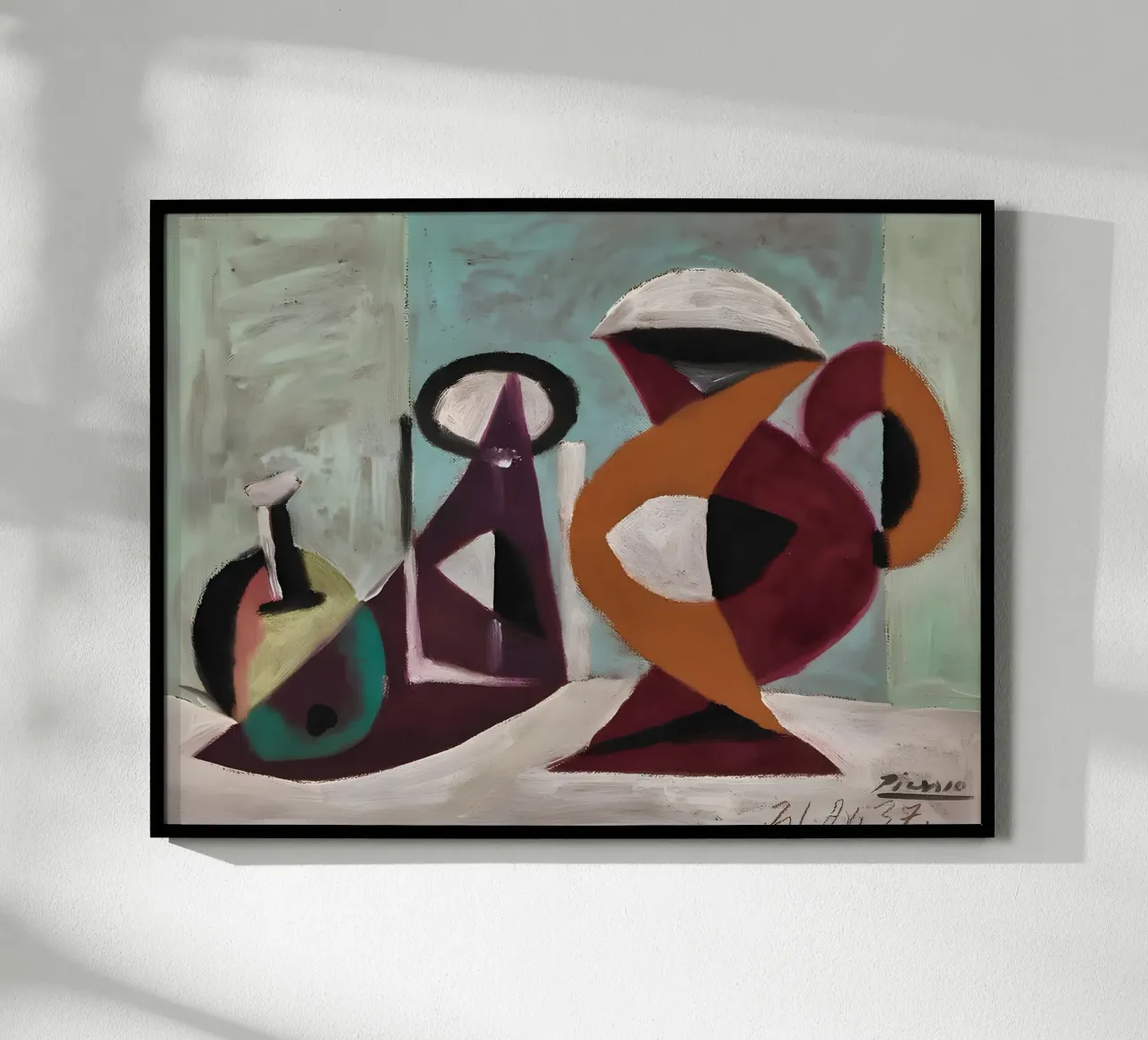 Picasso Natura morta Brocca di chitarra astratta 1937 carta hahnemühle da homdeco
