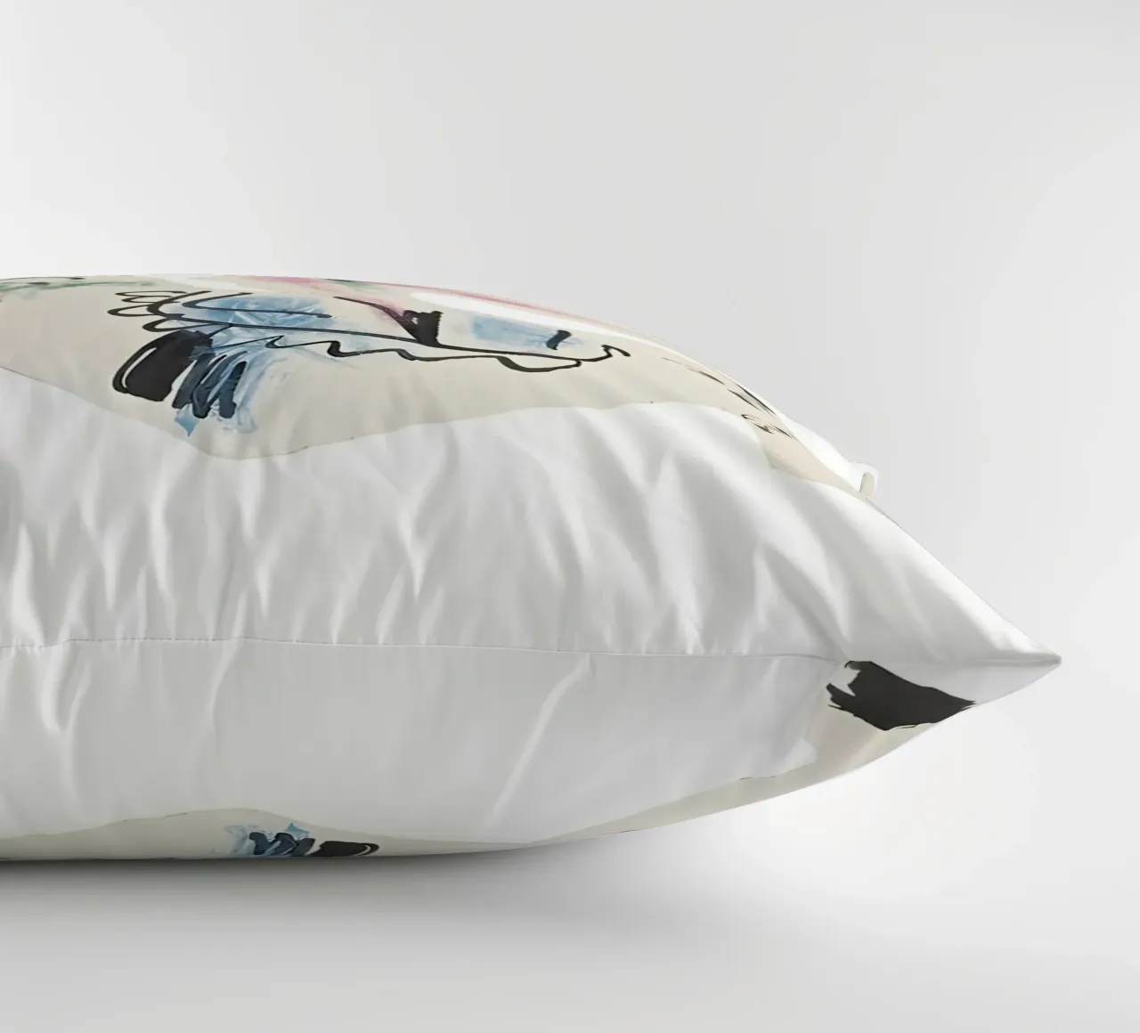 Abstract Equestrian Figure Picasso Inspired Playful Art decorative cushion by homdeco
