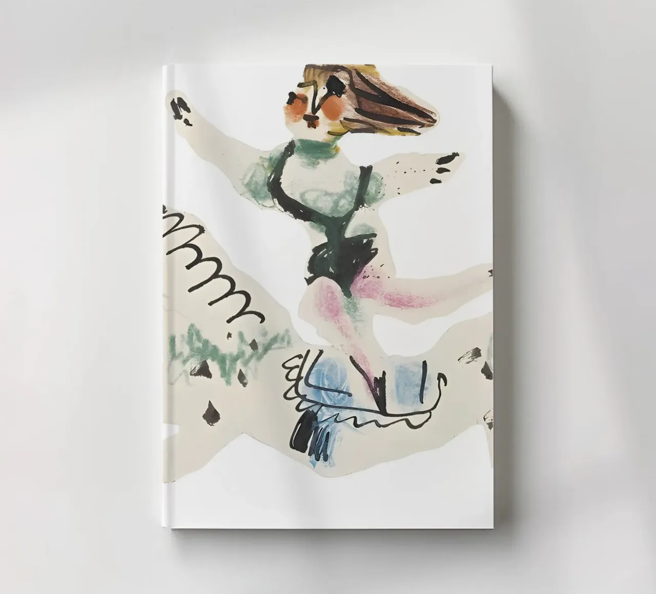 Abstract Equestrian Figure Picasso Inspired Playful Art notebook by homdeco