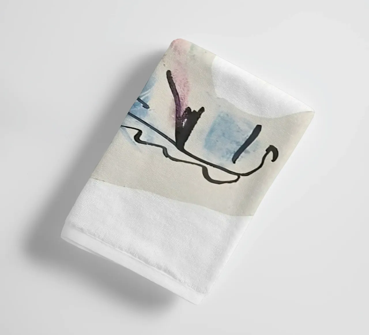 Abstract Equestrian Figure Picasso Inspired Playful Art towel by homdeco