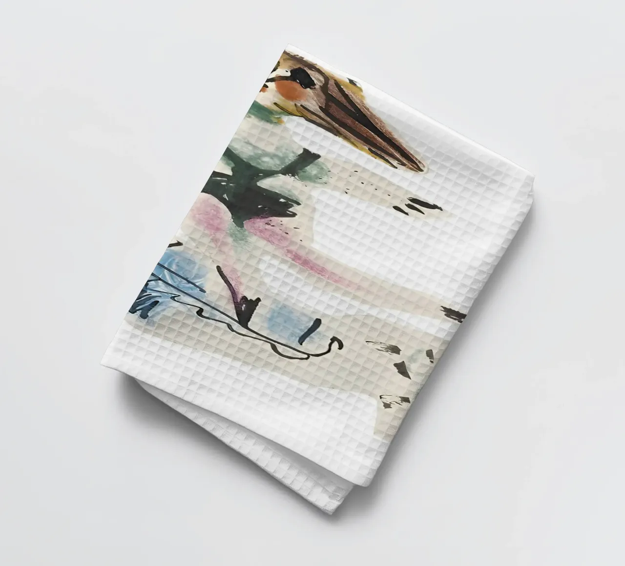 Abstract Equestrian Figure Picasso Inspired Playful Art tea towel by homdeco