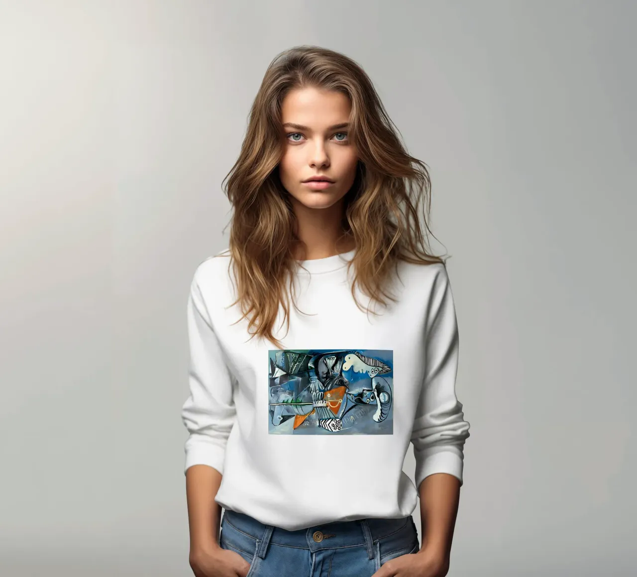 Picasso Composizione astratta Forme umane di uccelli felpa da homdeco