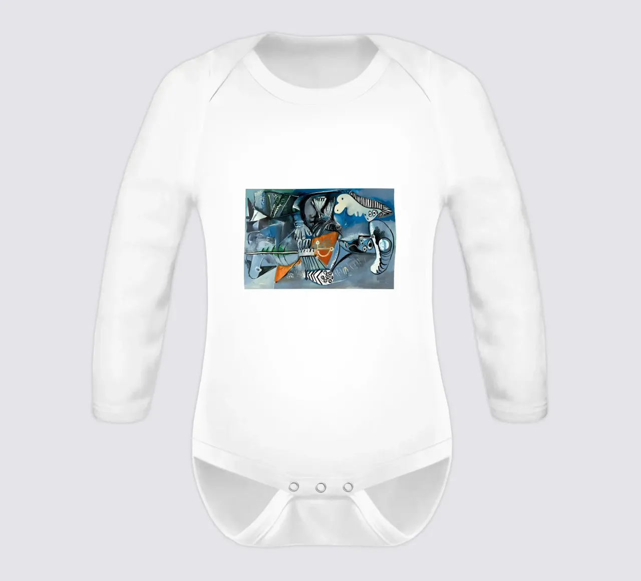 Picasso Composizione astratta Forme umane di uccelli body neonato maniche lunghe da homdeco