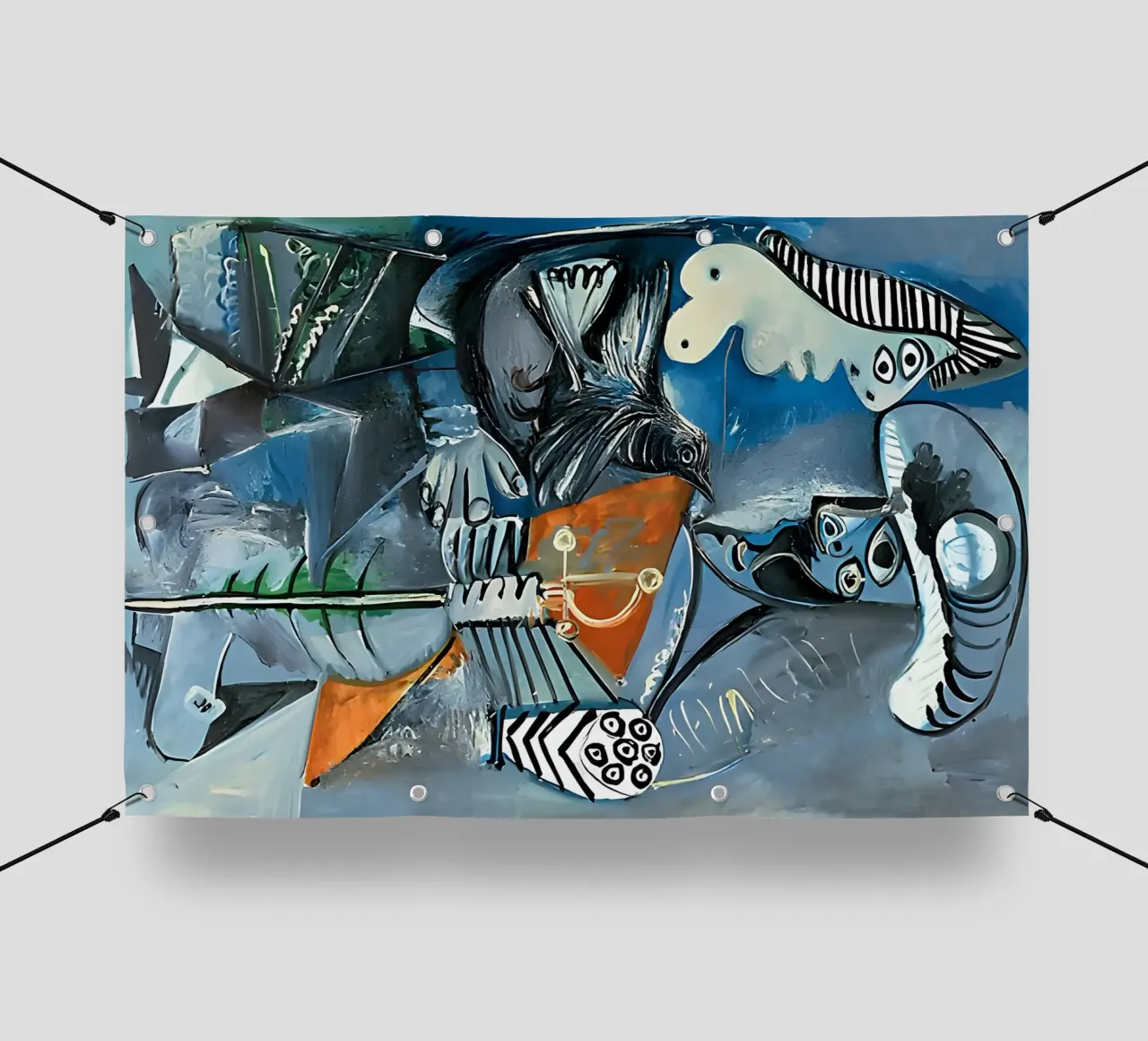 Picasso Composizione astratta Forme umane di uccelli telo in pvc da homdeco